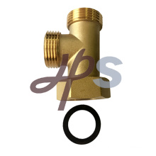 brass 3 way fitting with union for floor heating brass manifold system